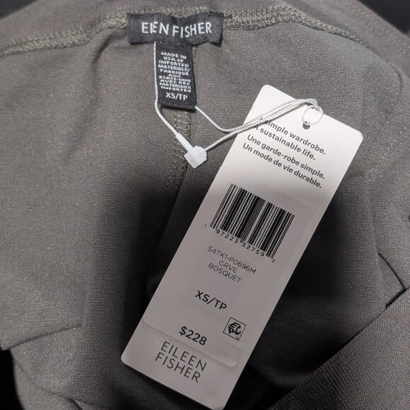 Eileen Fisher | Washable Stretch Crepe Slim Pant - Picture 8 of 13